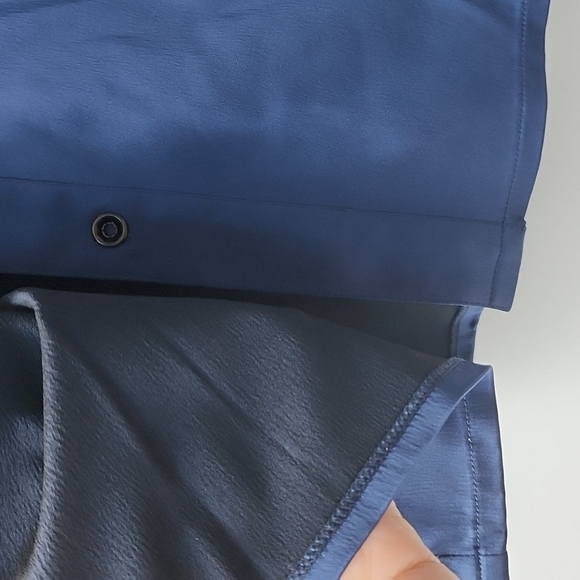 Vintage Cynthia Steffe Metallic Navy Button Down Shirt - Picture 7 of 8